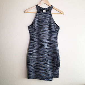 ASTR Space Dye Asymmetrical Body-Con Dress M